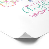 フィールドフローラブライダルシャワーウェルカムサイン ポスター (角)