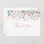 フィールドフローラブライダルシャワーサンキューカード ポストカード (正面/裏面)
