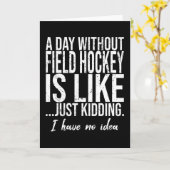 フィールドホッケおもしろいースポーツギフト カード (黄色い花)