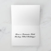 フィールドホッケーおもしろいクリスマスホリデーカード シーズンカード (内部)