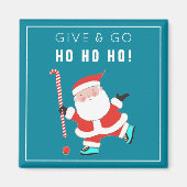 フィールドホッケーおもしろいストッキングのスタッファー マグネット (正面)