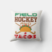 フィールドホッケーとタコスTシャツ クッション (裏面)