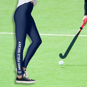 フィールドホッケーのスポーツチーム名前のモノグラムの学校色 レギンス