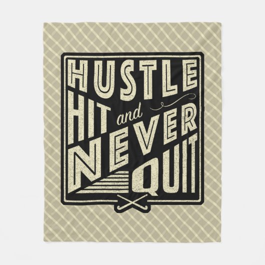 フィールドホッケーのハッスルやめヒットなし フリースブランケット (正面)