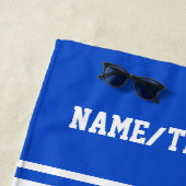 フィールドホッケーのプレーヤーまたはチーム名前あなたのチーム色 ビーチタオル (インサイチュ)