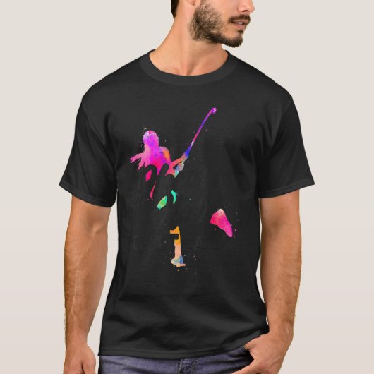 フィールドホッケーのヘア気にがない Tシャツ (正面)