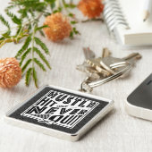 フィールドホッケーの喧騒、ヒットと決してキーやめリングなし キーホルダー (側面)