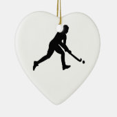 フィールドホッケーの女の子 セラミックオーナメント (右)