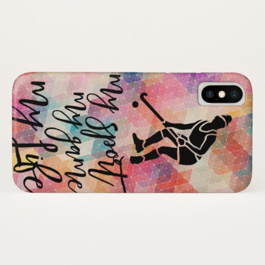 フィールドホッケーの引用文私のスポーツ私のゲーム私の生命 Case-Mate iPhoneケース (裏面(横))