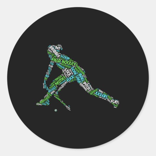 フィールドホッケーの愛 ラウンドシール (正面)