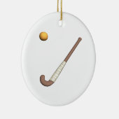 フィールドホッケーの棒及び球 セラミックオーナメント (右)