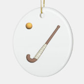 フィールドホッケーの棒及び球 セラミックオーナメント (左)