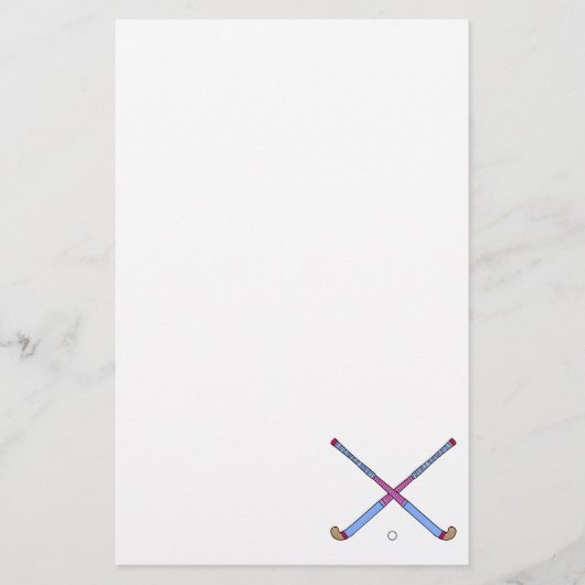 フィールドホッケーの棒 便箋 (正面)