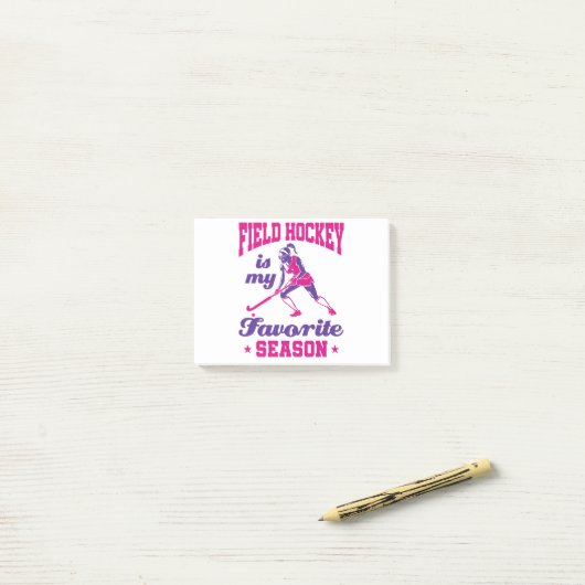 フィールドホッケーは私のシーズンお気に入りのだ ポストイット (デスク上)