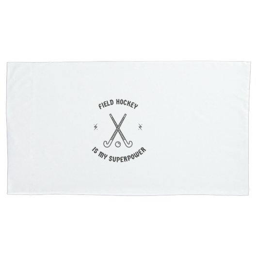 フィールドホッケーは私の超大国だ 枕カバー (正面)