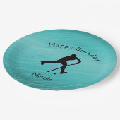 フィールドホッケーガールズバースデーパーティー紙プレート ペーパープレート (アングル)