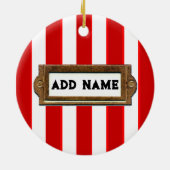 フィールドホッケークリスマスオーナメント セラミックオーナメント (裏面)