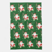 フィールドホッケークリスマスキッチンタオル キッチンタオル (縦)