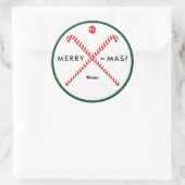 フィールドホッケークリスマスクリスマスギフトタグ ラウンドシール (バッグ)