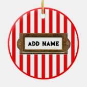 フィールドホッケークリスマスコレクション可能 セラミックオーナメント (裏面)