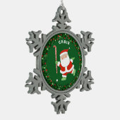 フィールドホッケークリスマスコレクション スノーフレークピューターオーナメント (左)