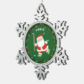 フィールドホッケークリスマスコレクション スノーフレークピューターオーナメント (右)