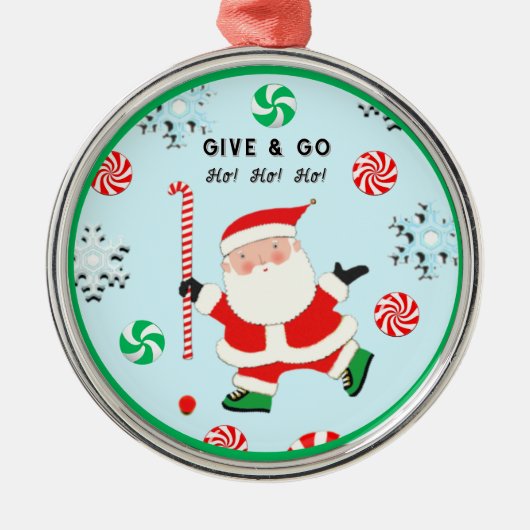 フィールドホッケークリスマスコレクション メタルオーナメント (正面)