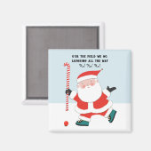 フィールドホッケークリスマスストッキング マグネット (正面/裏面)