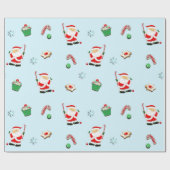 フィールドホッケークリスマスプレゼント ラッピングペーパー (フラット)