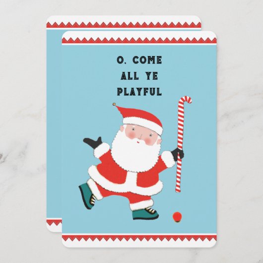 フィールドホッケークリスマスホリデーカード シーズンカード (正面/裏面)