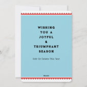 フィールドホッケークリスマスホリデーカード シーズンカード (裏面)