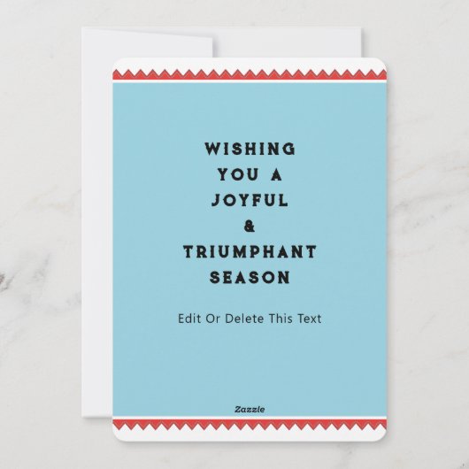 フィールドホッケークリスマスホリデーカード シーズンカード (裏面)