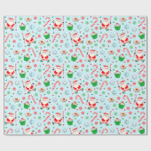 フィールドホッケークリスマスホリデーギフト ラッピングペーパー (フラット)