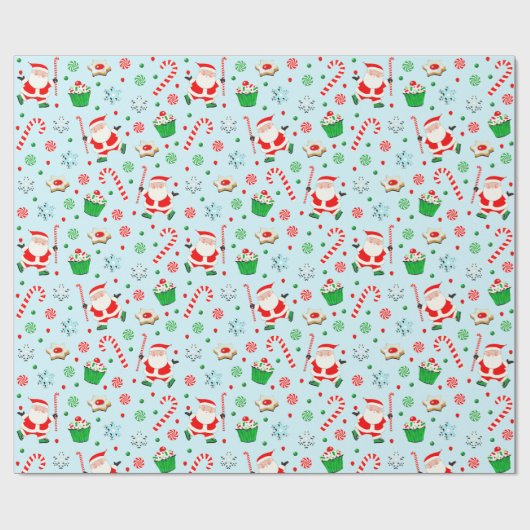 フィールドホッケークリスマスホリデーギフト ラッピングペーパー (フラット)