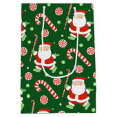 フィールドホッケークリスマスホリデーミディアム抱き枕 ミディアムペーパーバッグ (裏面)