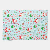 フィールドホッケークリスマスホリデー キッチンタオル (横)
