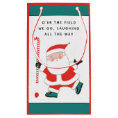 フィールドホッケークリスマスホリデー スモールペーパーバッグ (裏面)