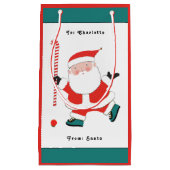 フィールドホッケークリスマスホリデー スモールペーパーバッグ (正面)