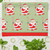 フィールドホッケークリスマス キッチンタオル (折り畳み)