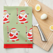 フィールドホッケークリスマス キッチンタオル (四つ折り)