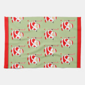 フィールドホッケークリスマス キッチンタオル (横)