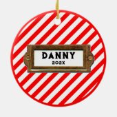 フィールドホッケークリスマス セラミックオーナメント (裏面)