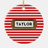 フィールドホッケークリスマス セラミックオーナメント (裏面)