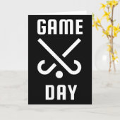 フィールドホッケーゲームデーの面白いママとパパの応援グッズ カード (黄色い花)