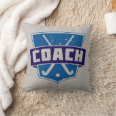 フィールドホッケーコーチのカスタマイズ可能な枕 クッション (ブランケット)