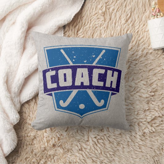 フィールドホッケーコーチのカスタマイズ可能な枕 クッション (ブランケット)