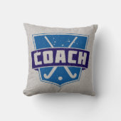 フィールドホッケーコーチのカスタマイズ可能な枕 クッション (正面)