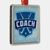 フィールドホッケーコーチのクリスマスデコレーション メタルオーナメント (右)
