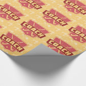 フィールドホッケーコーチのクリスマスプレゼントラップ ラッピングペーパー (角)