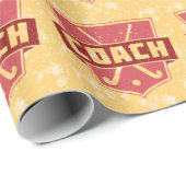 フィールドホッケーコーチのクリスマスプレゼントラップ ラッピングペーパー (ロールコーナー)